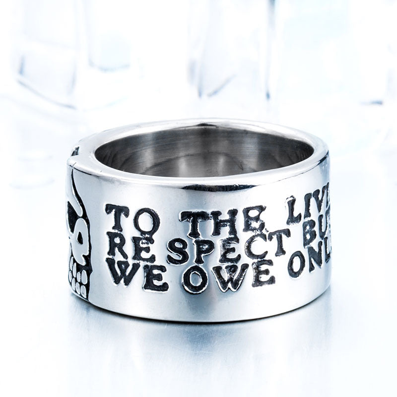 Wholesale Retro Gothic Punk Stainless Steel Titanium Ring